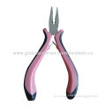 Extensions plier hair accessories, pink stainless steel bent flat plier for micro ring loop hair